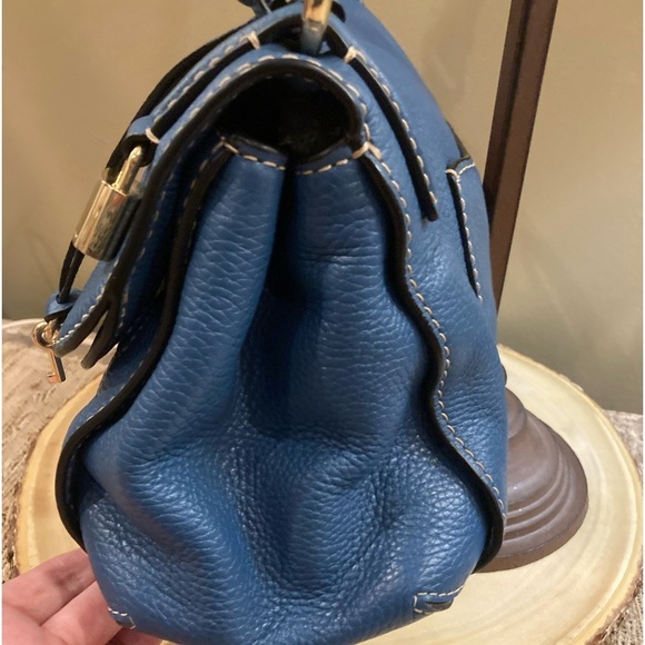 MARC JACOBS The Boho‎ Grind Medium Leather Sky Blue Crossbody original pa… - Picture 9 of 11